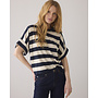 3s5112-30681 713 Summum Top Big stripe heavy jersey  Coffee
