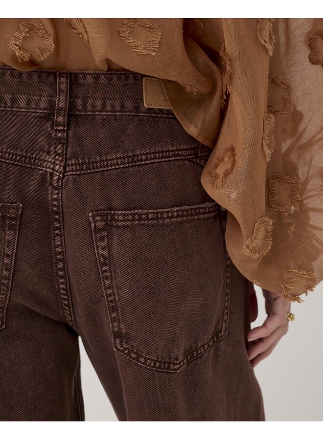 4s2914-12401 713 Summum Baggy loose pant Rugged cotton twill  Coffee