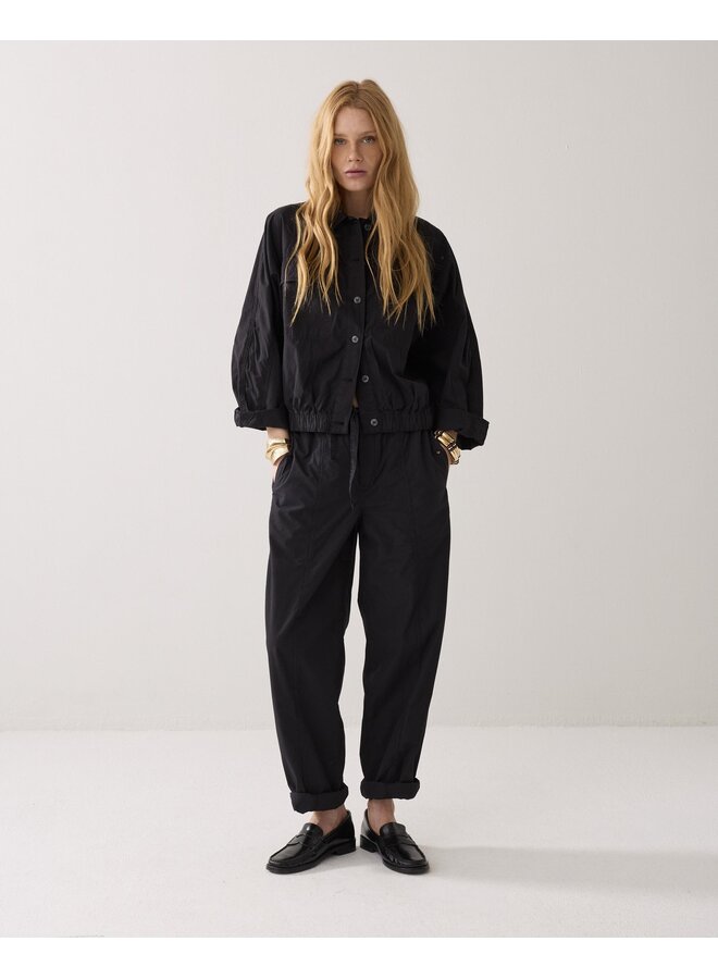 1s1290-12405 990 Summum Batwing jacket Breezy cotton canvas  Black