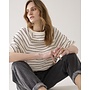 3s5252-30772 122 Summum Jersey Striped sweat  Ivory