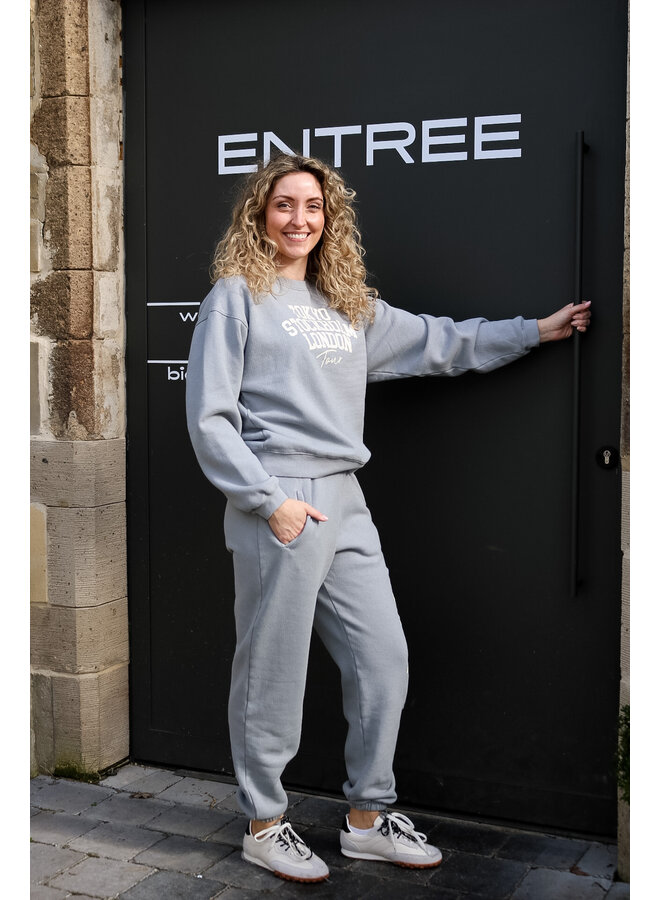 S26F1828 815-05 Penn & Ink Trousers print monument ecru