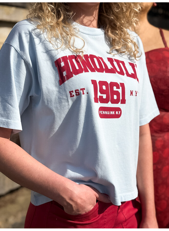 S26F1814 568-334 Penn en Ink T-shirt print skyrider cardinal