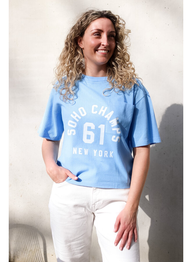 S26F1839 478-01 Penn en Ink T-shirt print ciel white