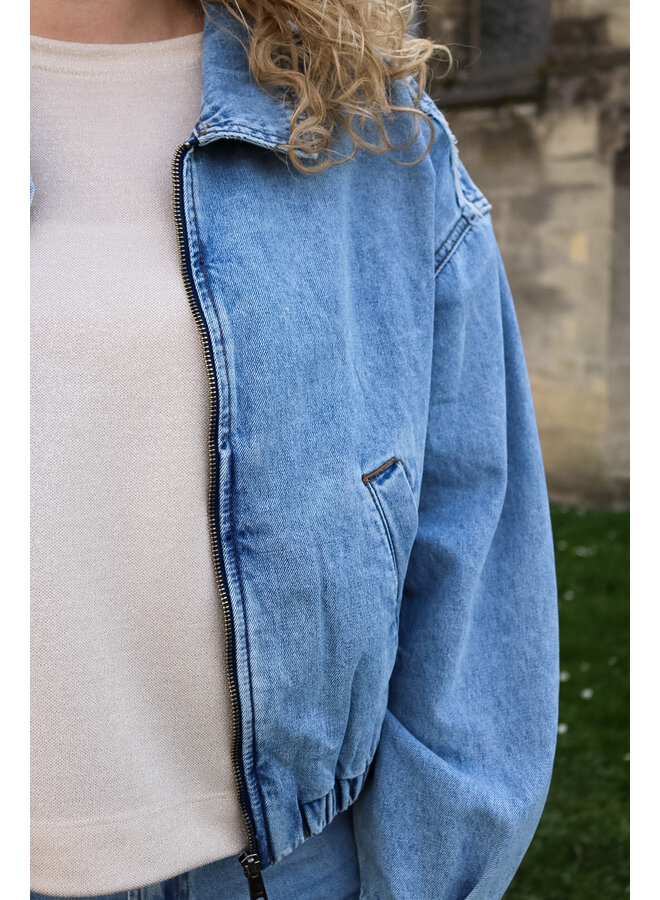 1s1285-5169 426 Summum Bomber denim jacket Vintage cotton twill  Vintagebluedenim