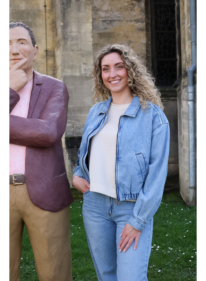 1s1285-5169 426 Summum Bomber denim jacket Vintage cotton twill  Vintagebluedenim