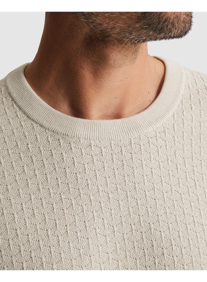 CTSS2603505 7178 Cast Iron Short sleeve r-neck regular fit cotton modal White Onyx