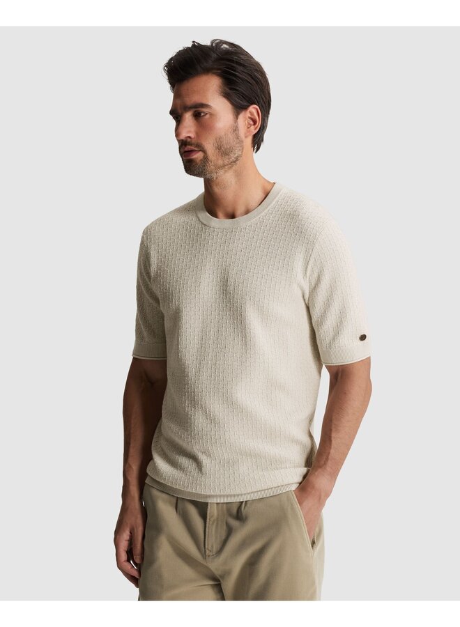 CTSS2603505 7178 Cast Iron Short sleeve r-neck regular fit cotton modal White Onyx