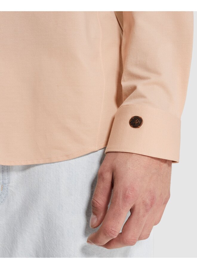 CSI2603220 7126 Cast Iron LONG SLEEVE SHIRT Twill Jersey 2 tone Cameo Rose