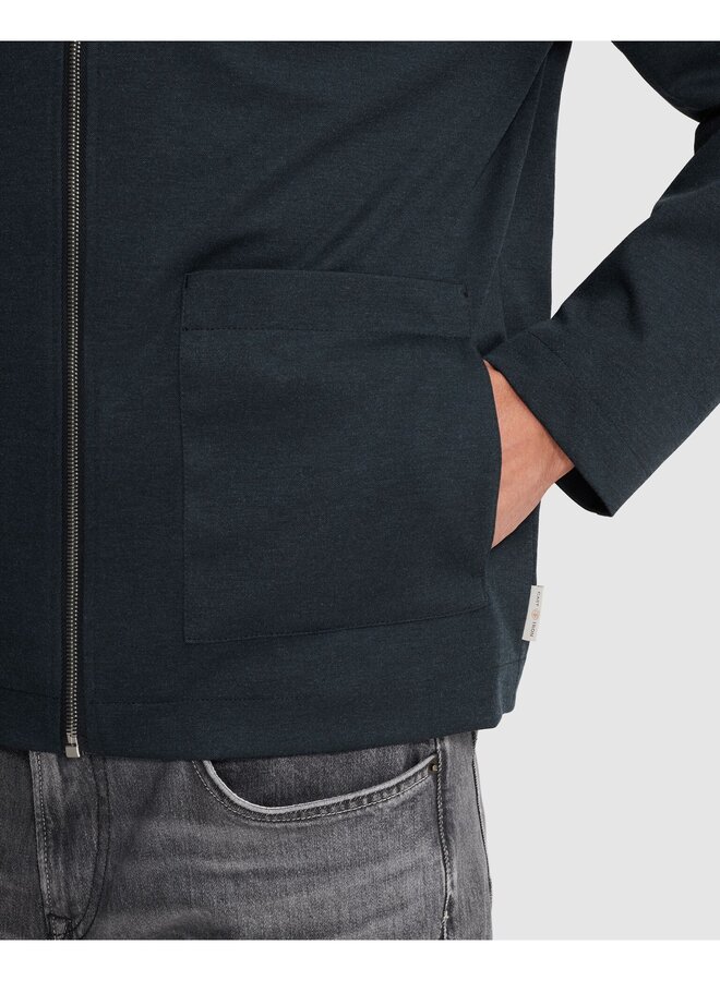 CBL2603158 5442 Cast Iron Blazer Jacket Fancy stretch Shacket Sea Storm