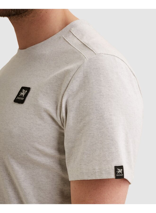 VTSS2603514 9017 Vanguard Short sleeve r-neck cotton elastan jersey melange Moonstruck