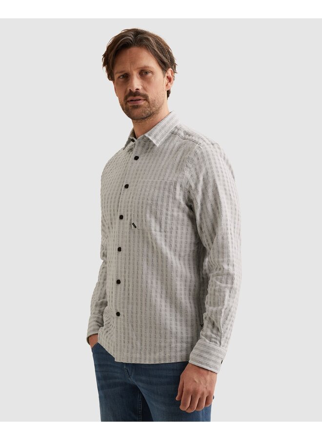 VSI2603223 5073 Vanguard LONG SLEEVE SHIRT Stripe Structure stretch Sky Captain