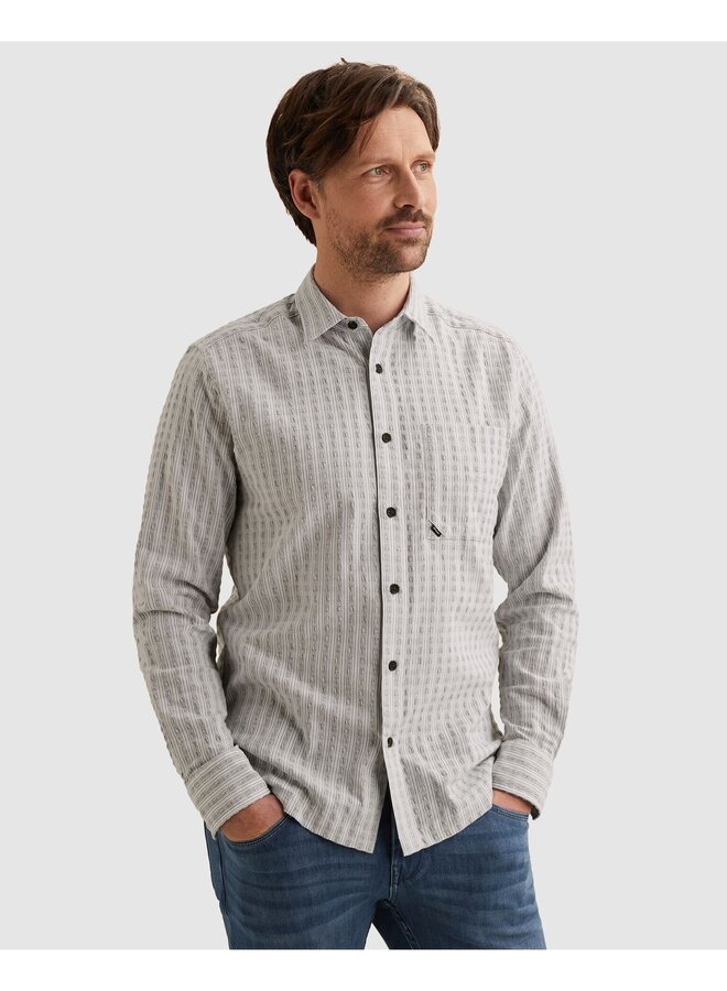 VSI2603223 5073 Vanguard LONG SLEEVE SHIRT Stripe Structure stretch Sky Captain