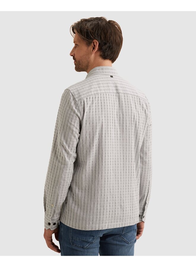 VSI2603223 5073 Vanguard LONG SLEEVE SHIRT Stripe Structure stretch Sky Captain