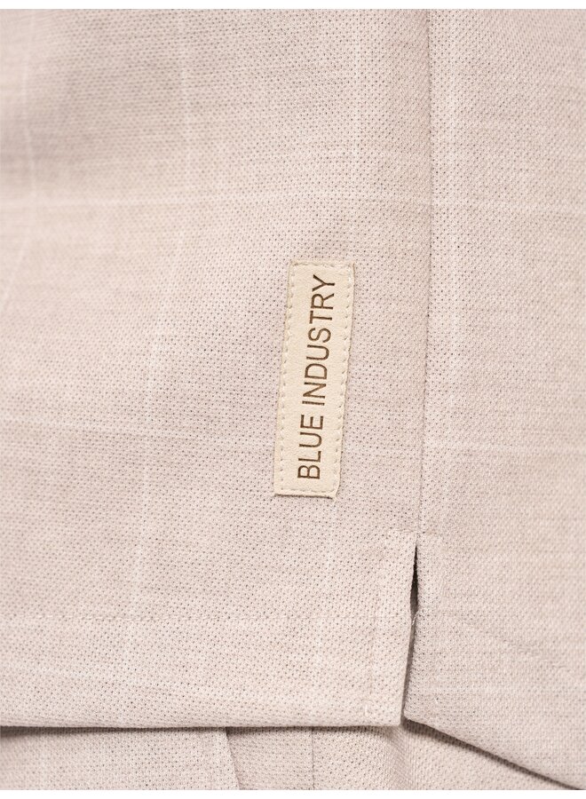 pisaS26-M22 Blue Industry overshirt stretch SAND
