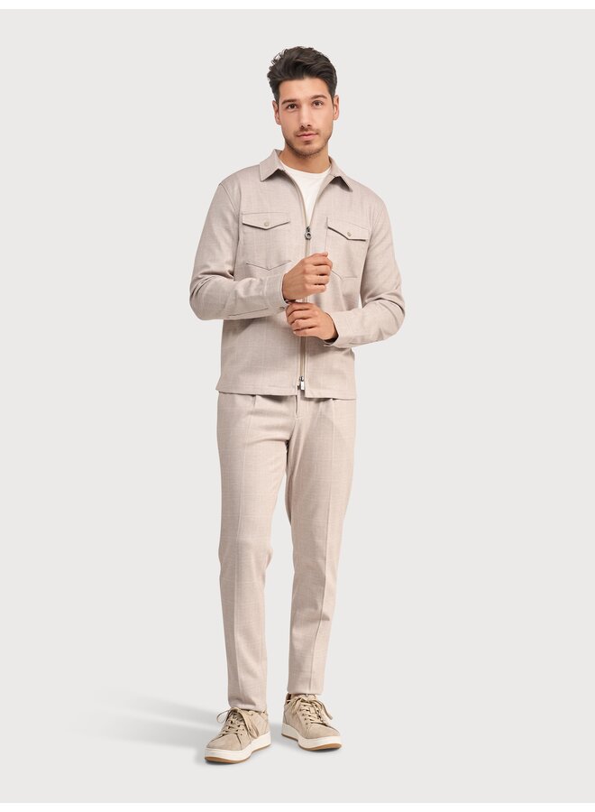 pisaS26-M22 Blue Industry overshirt stretch SAND