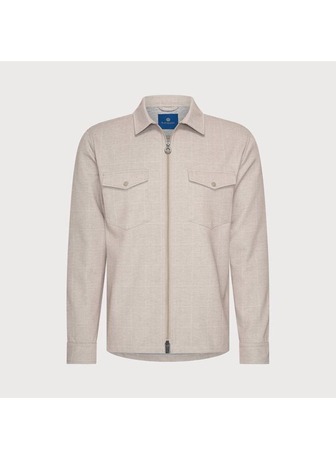 pisaS26-M22 Blue Industry overshirt stretch SAND