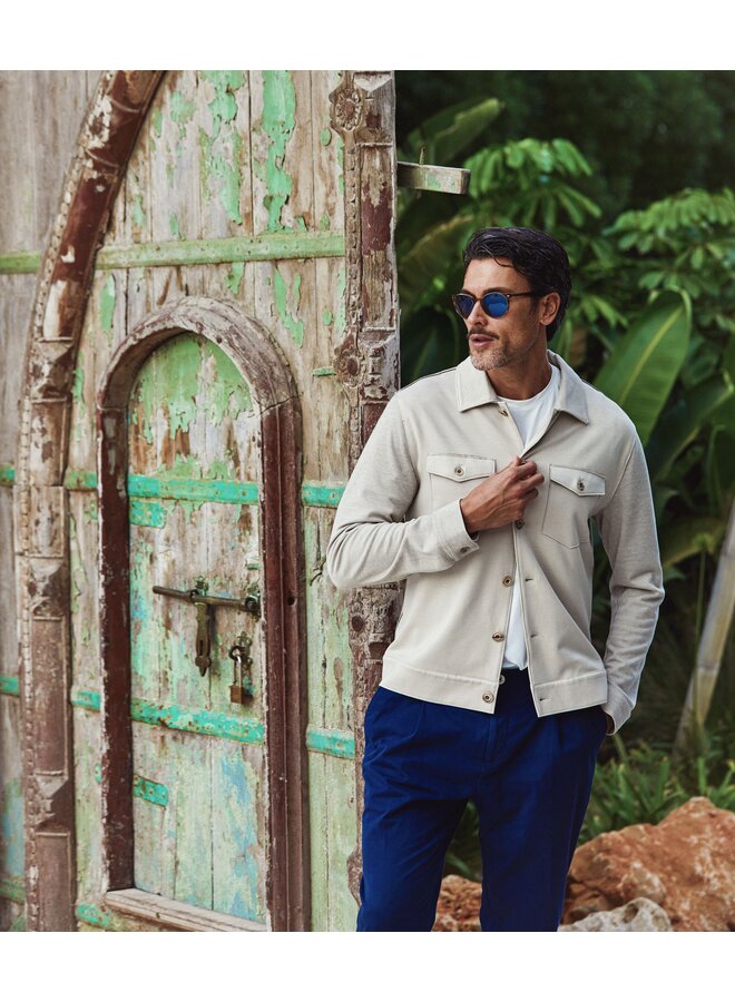 MilanoS26-M33 Blue Industry overshirt stretch