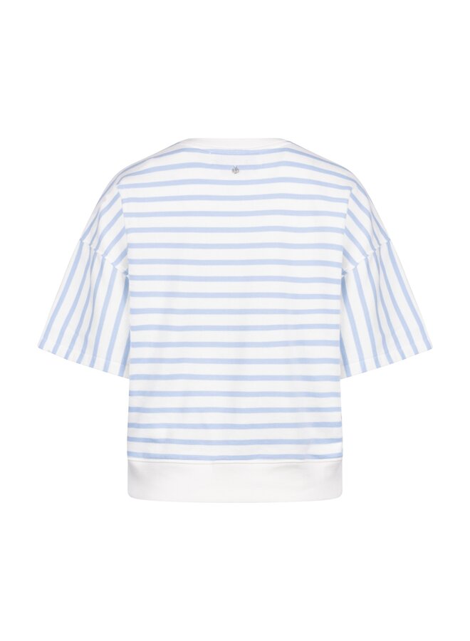 NKS03047 315 Nukus Lotte Pullover Stripe Offwhite/Cloudy