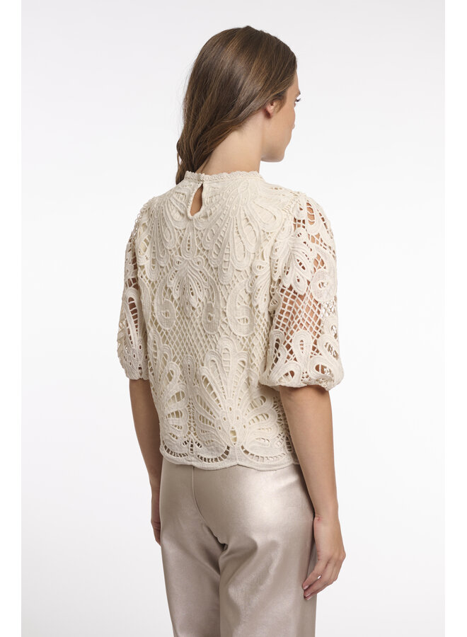 Chantalle.7002622 Rino&Pelle Short balloon sleeve top  Birch