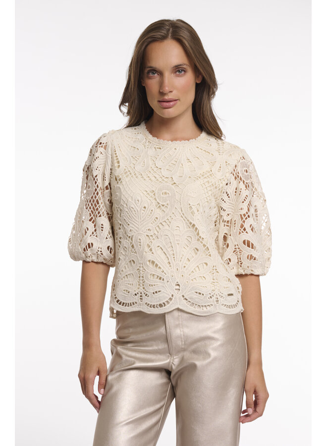 Chantalle.7002622 Rino & Pelle Short balloon sleeve top  Birch