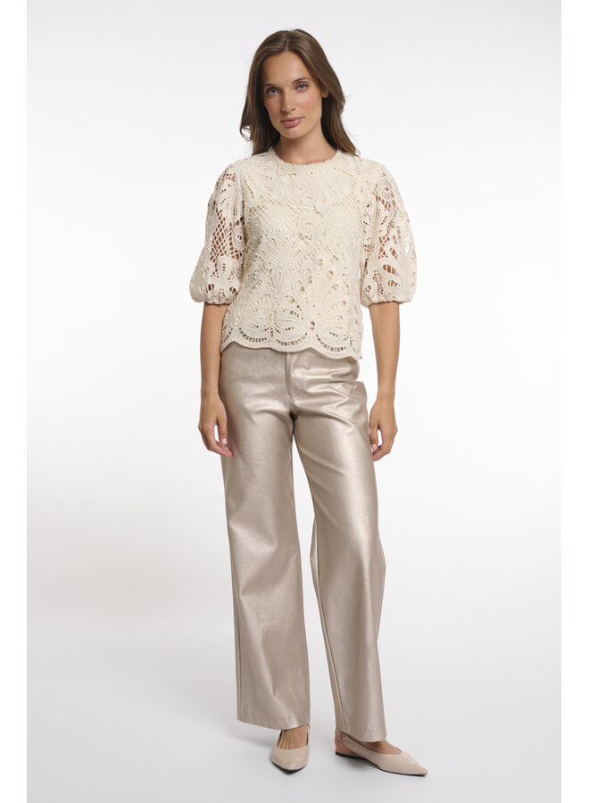 Chantalle.7002622 Rino&Pelle Short balloon sleeve top  Birch