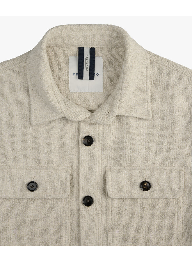 PPXF10023A Profuomo overshirt boucle sand