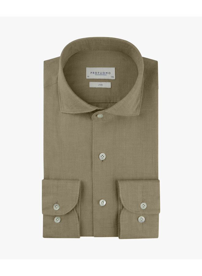 PPXH10017P Profuomo shirt cutaway sf mid green