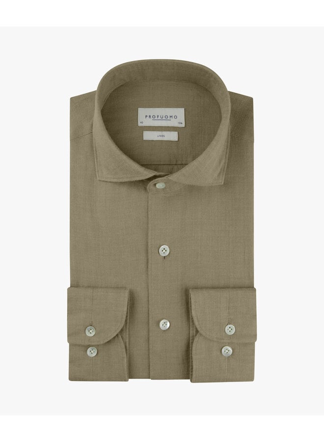 PPXH10017P Profuomo shirt cutaway sf mid green