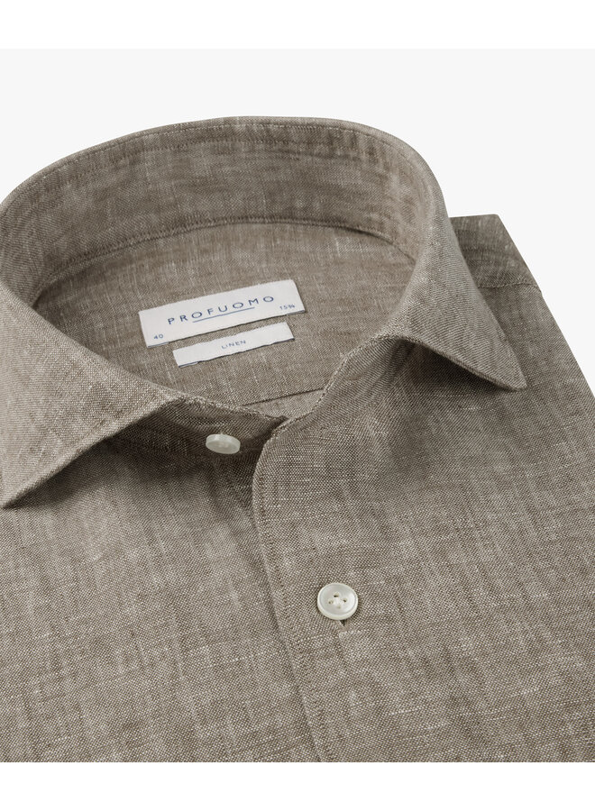 PPXH10017E Profuomo shirt cutaway sf brown