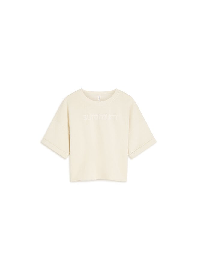 3s5267-30775 122 Summum Top short sleeve sweat Ivory