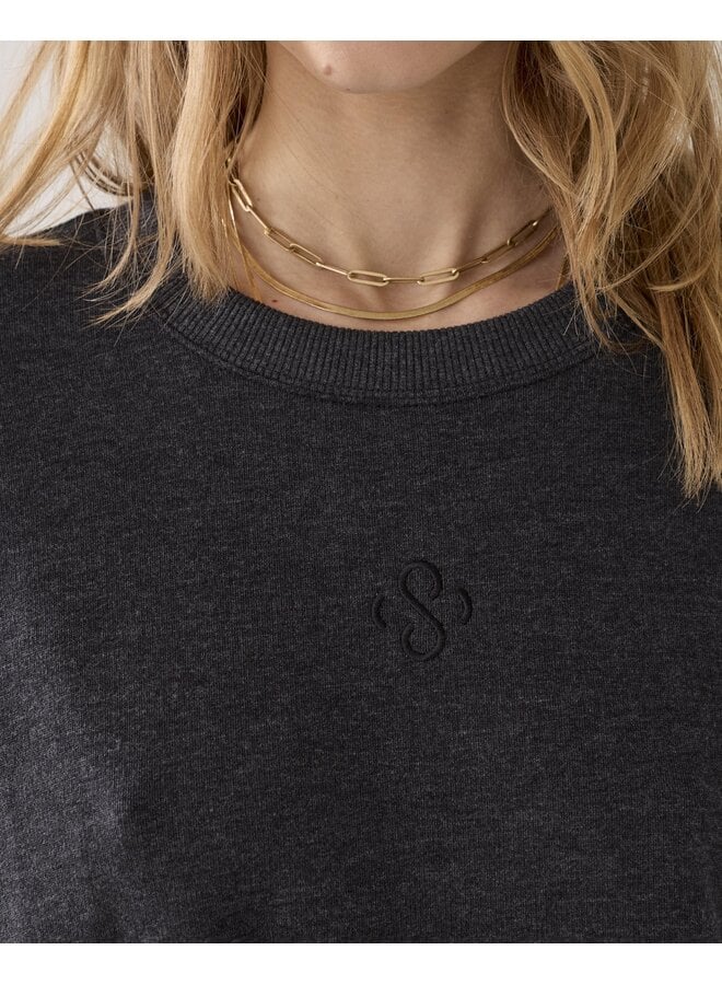 3s5267-30775 990 Summum Top short sleeve sweat Black