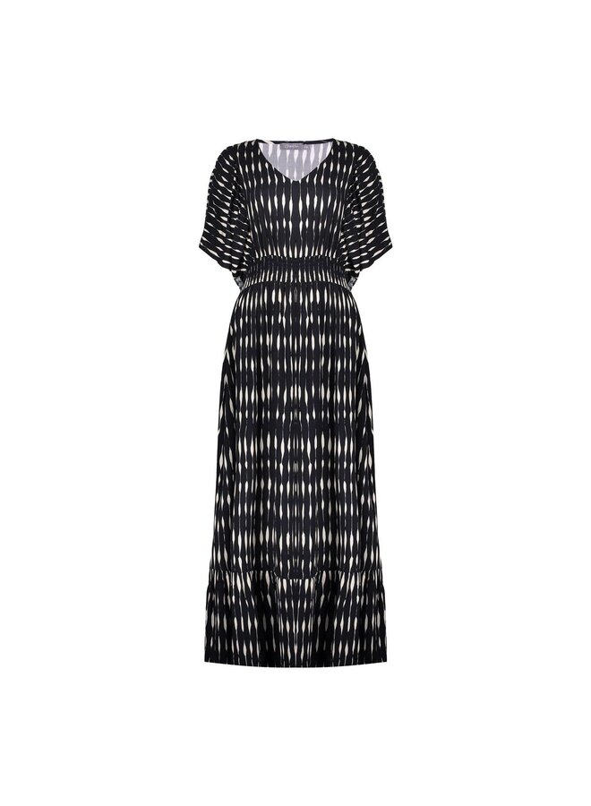 67114-20 999 Geisha dress black/ecru