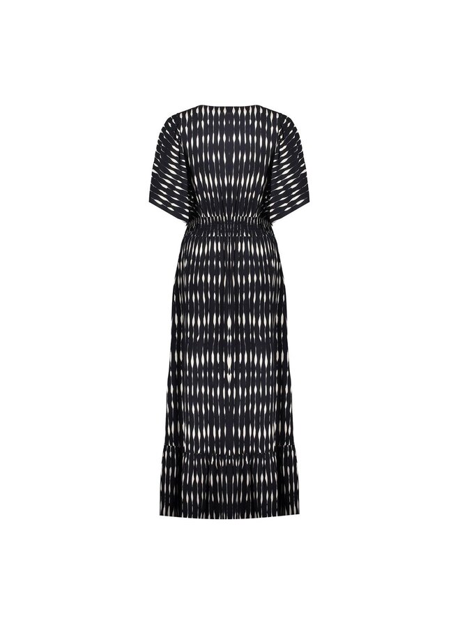 67114-20 999 Geisha dress black/ecru