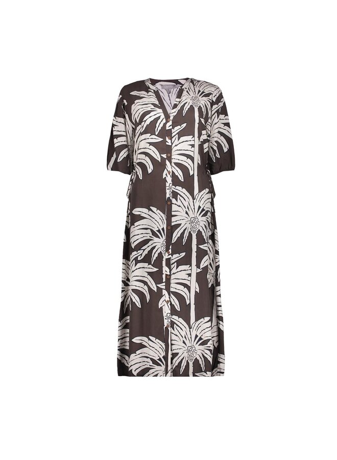 67113-20 775 Geisha dress brown/off white