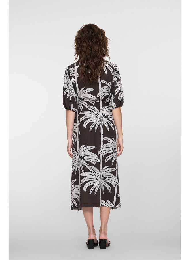 67113-20 775 Geisha dress brown/off white