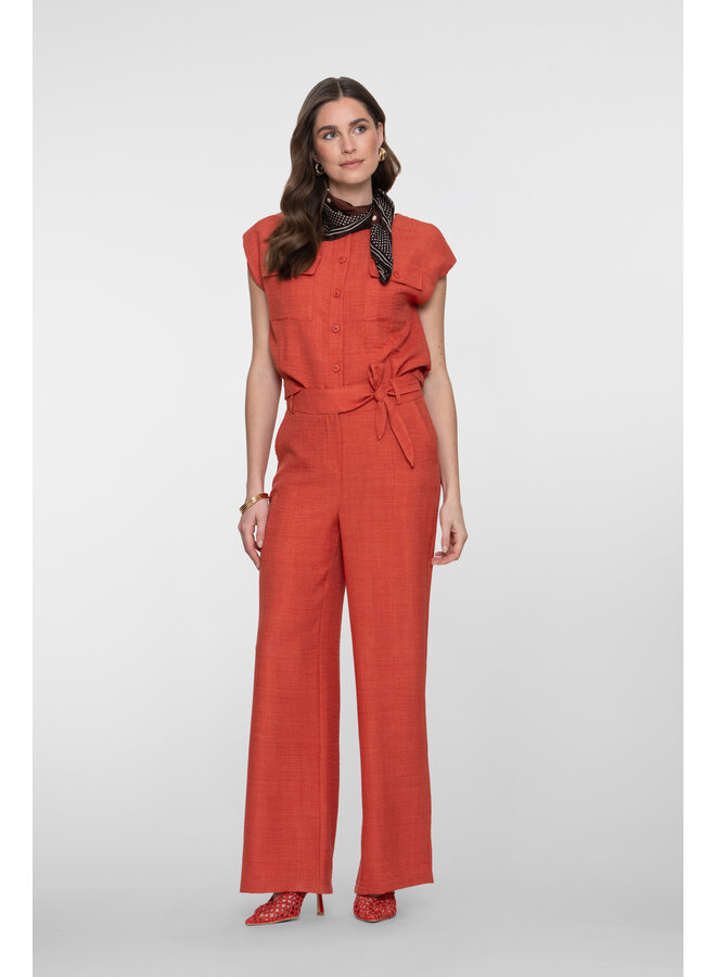 63092-60 201 Geisha Blouse with pockets burned orange