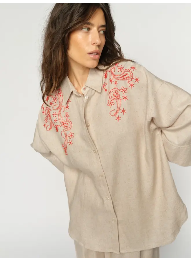 176960 119 MosMosh MM Audri Coleen Shirt Clay