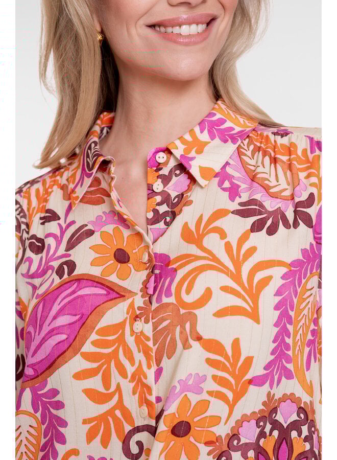 63499-20 250 Geisha blouse orange/pink/sand