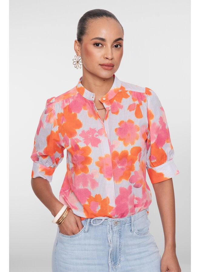 63488-20 250 Geisha blouse orange/pink