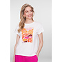 62355-24 010 Geisha T-shirt "verano" off-white/orange