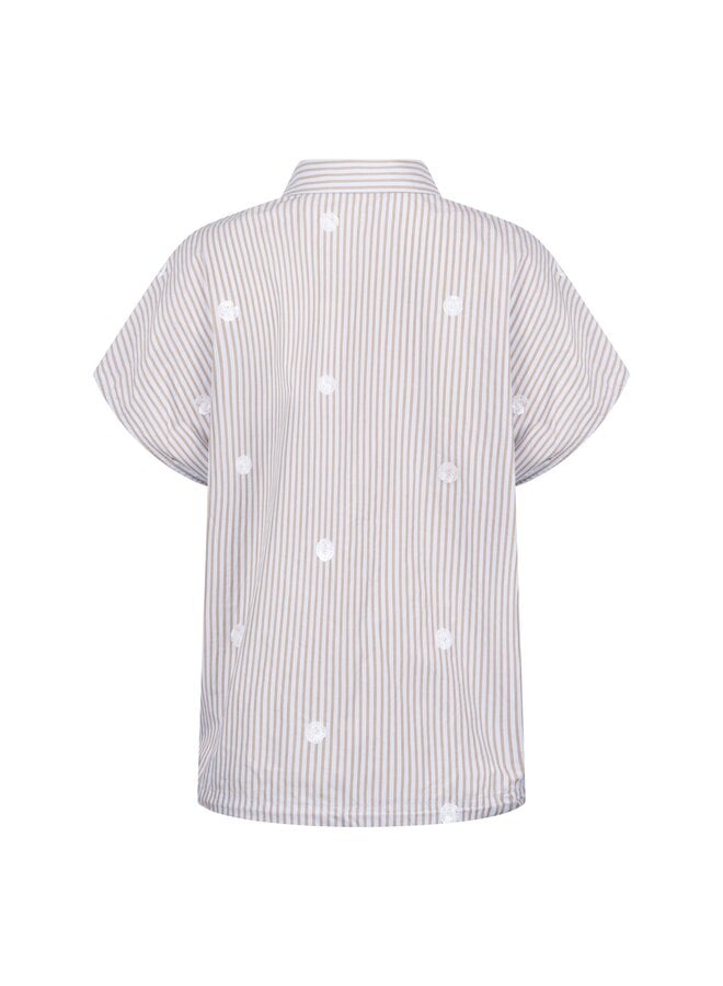 NKS02256 316 Nukus Danique Blouse Stripe sand cloudy