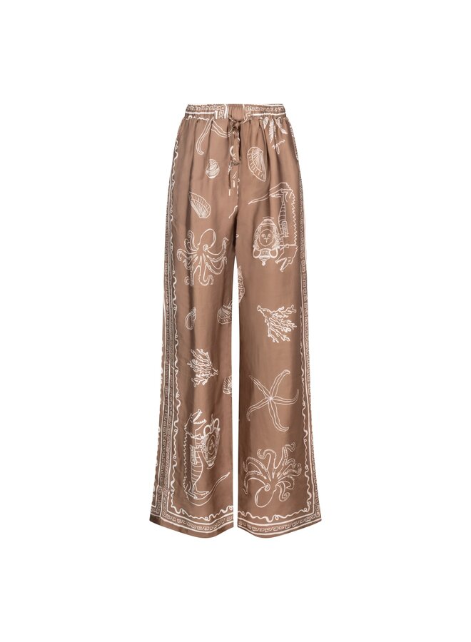 NKS09106 273 Nukus Valerie Pants Print Fango/Offwhite