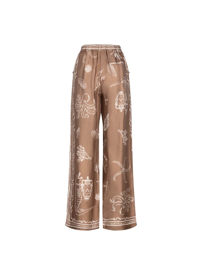 NKS09106 273 Nukus Valerie Pants Print Fango/Offwhite