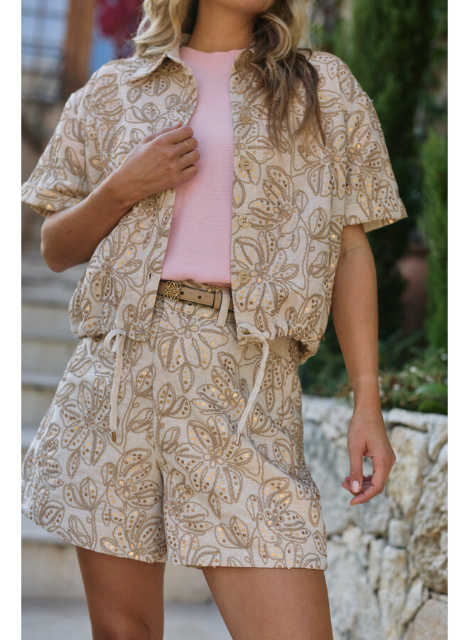 NKS09050 9 Nukus Dagmar Short Paillet Sand