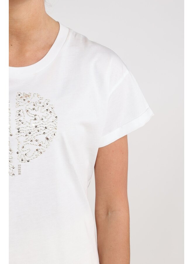 NKS04020 126 Nukus Riuka Shirt Offwhite/Gold