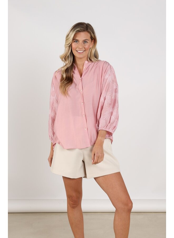 NKS02176 30 Nukus Lynn Blouse Embroidery Blush