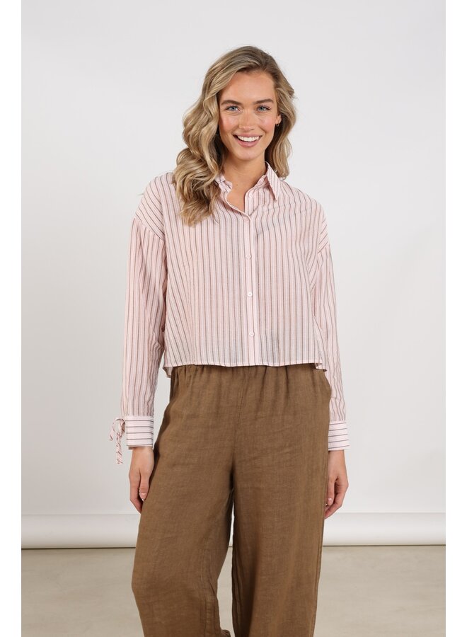 NKS02165 30 Nukus Bailey Blouse Stripe Blush