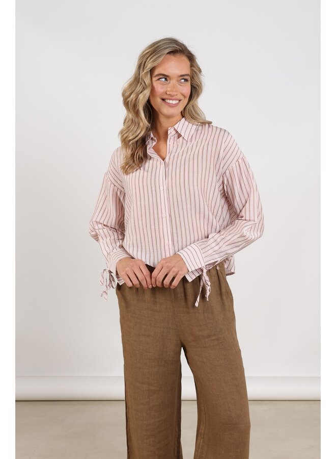 NKS02165 30 Nukus Bailey Blouse Stripe Blush