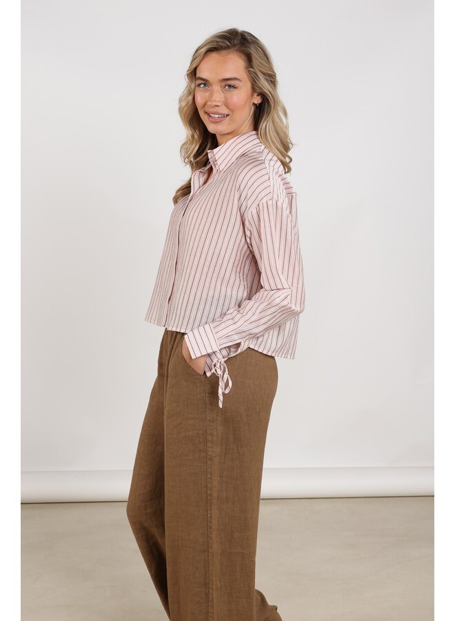 NKS02165 30 Nukus Bailey Blouse Stripe Blush