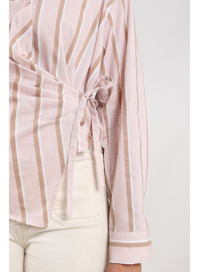 NKS02122 83 Nukus Noa Blouse Stripes Blush/Fango